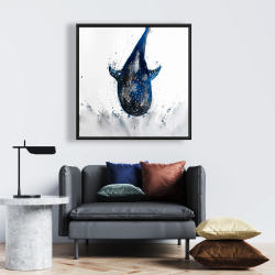 Framed 24 x 24 - Shark whale