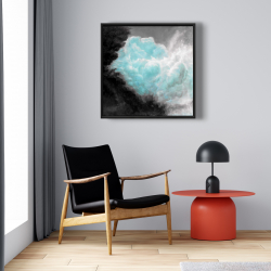 Framed 24 x 24 - Turquoise clouds