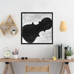 Framed 24 x 24 - Violin silhouette