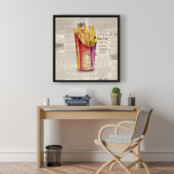 Framed 24 x 24 - Vintage style french fries