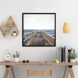 Framed 24 x 24 - Relaxing beach