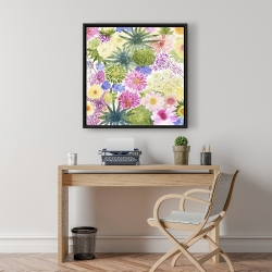 Encadré 24 x 24 - Ensemble de fleurs exotiques