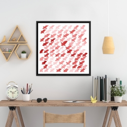 Encadré 24 x 24 - Motif de x rouge