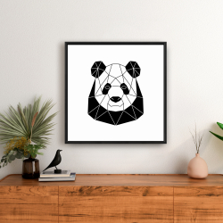 Framed 24 x 24 - Geometric panda