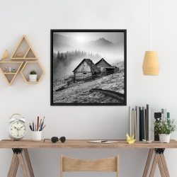 Framed 24 x 24 - Mountain carpathian village