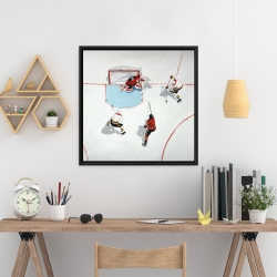 Framed 24 x 24 - Eventful hockey game