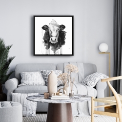 Framed 24 x 24 - Cow