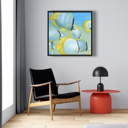 Framed 24 x 24 - Butterfly fishes