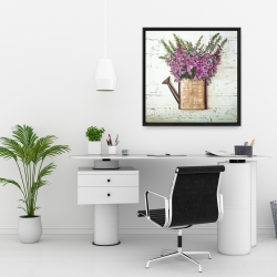 Framed 24 x 24 - Purple foxglove flowers