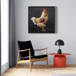 Framed 24 x 24 - Beautiful rooster 2