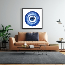 Framed 24 x 24 - Erbulus blue evil eye