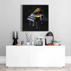 Encadré 24 x 24 - Piano réaliste coloré