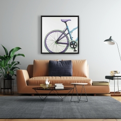 Framed 24 x 24 - Blue and purple bike