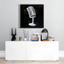 Framed 24 x 24 - Microphone