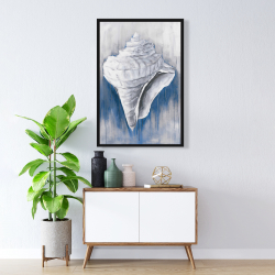 Framed 24 x 36 - Blue conical shell