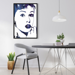 Encadré 24 x 36 - Audrey hepburn: cigarillo