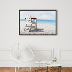 Encadré 24 x 36 - Chaise de plage blanche