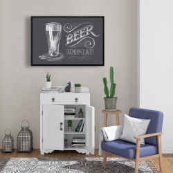 Framed 24 x 36 - Vintage beer signboard