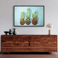Framed 24 x 36 - Summer pineapples