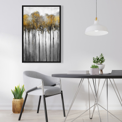 Framed 24 x 36 - Abstract yellow forest