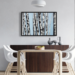 Framed 24 x 36 - Pastel birches