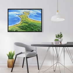 Framed 24 x 36 - Golf course on the coast