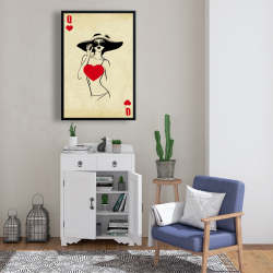 Framed 24 x 36 - Queen of hearts