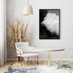 Encadré 24 x 36 - Nuages sombres monochrome