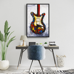 Encadré 24 x 36 - Guitare colorée