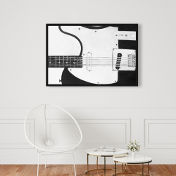 Encadré 24 x 36 - Guitare rock noire