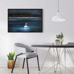 Framed 24 x 36 - Beautiful swan