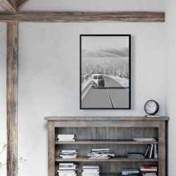 Framed 24 x 36 - Car on the road