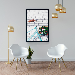 Encadré 24 x 36 - Bicyclette avec bouquet de tulipes