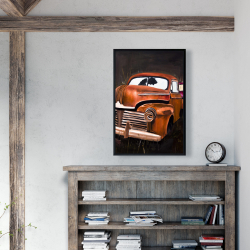 Framed 24 x 36 - Old car crash