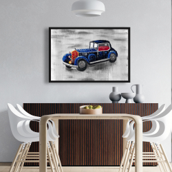 Encadré 24 x 36 - Jouet de voiture vintage bleu