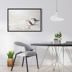 Framed 24 x 36 - Two sandpipiers birds
