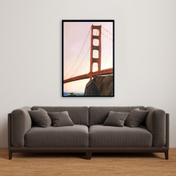 Encadré 24 x 36 - Coucher de soleil sur le golden gate bridge