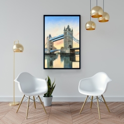 Encadré 24 x 36 - Coucher de soleil sur le london bridge