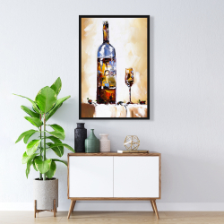 Framed 24 x 36 - White wine