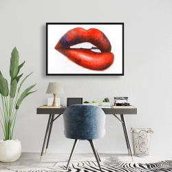 Framed 24 x 36 - Beautiful red mouth