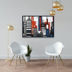 Encadré 24 x 36 - Tours et immeubles géométrique