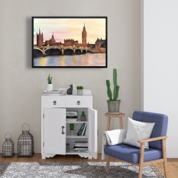 Encadré 24 x 36 - Couché de soleil sur le big ben