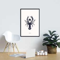 Framed 24 x 36 - Blue lobster