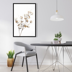 Encadré 24 x 36 - Une branche de fleurs de coton