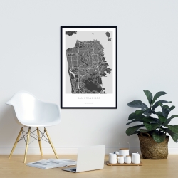 Framed 24 x 36 - San francisco graphic map