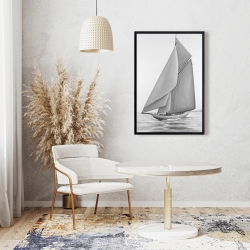 Framed 24 x 36 - Vintage sailing ship