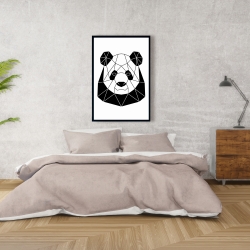 Framed 24 x 36 - Geometric panda