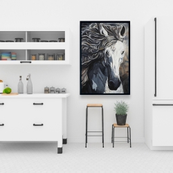 Framed 24 x 36 - Front wild horse