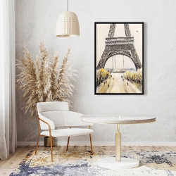 Encadré 24 x 36 - Tour eiffel et oiseaux en vol