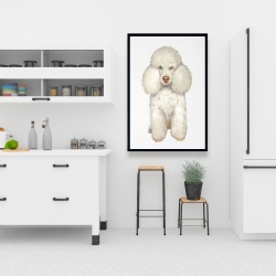 Framed 24 x 36 - French poodle